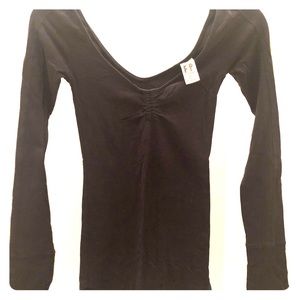 Free People faded black form-fitting top